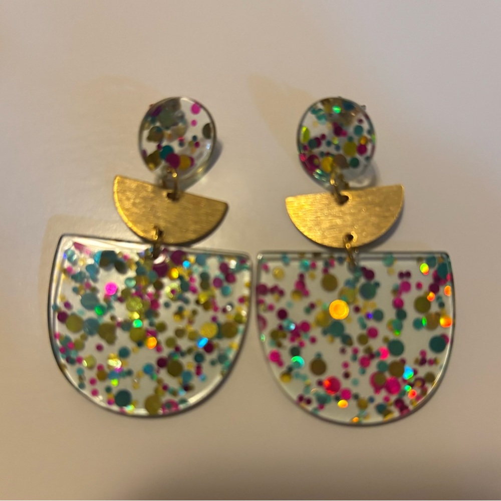 Brand new glitter earrings